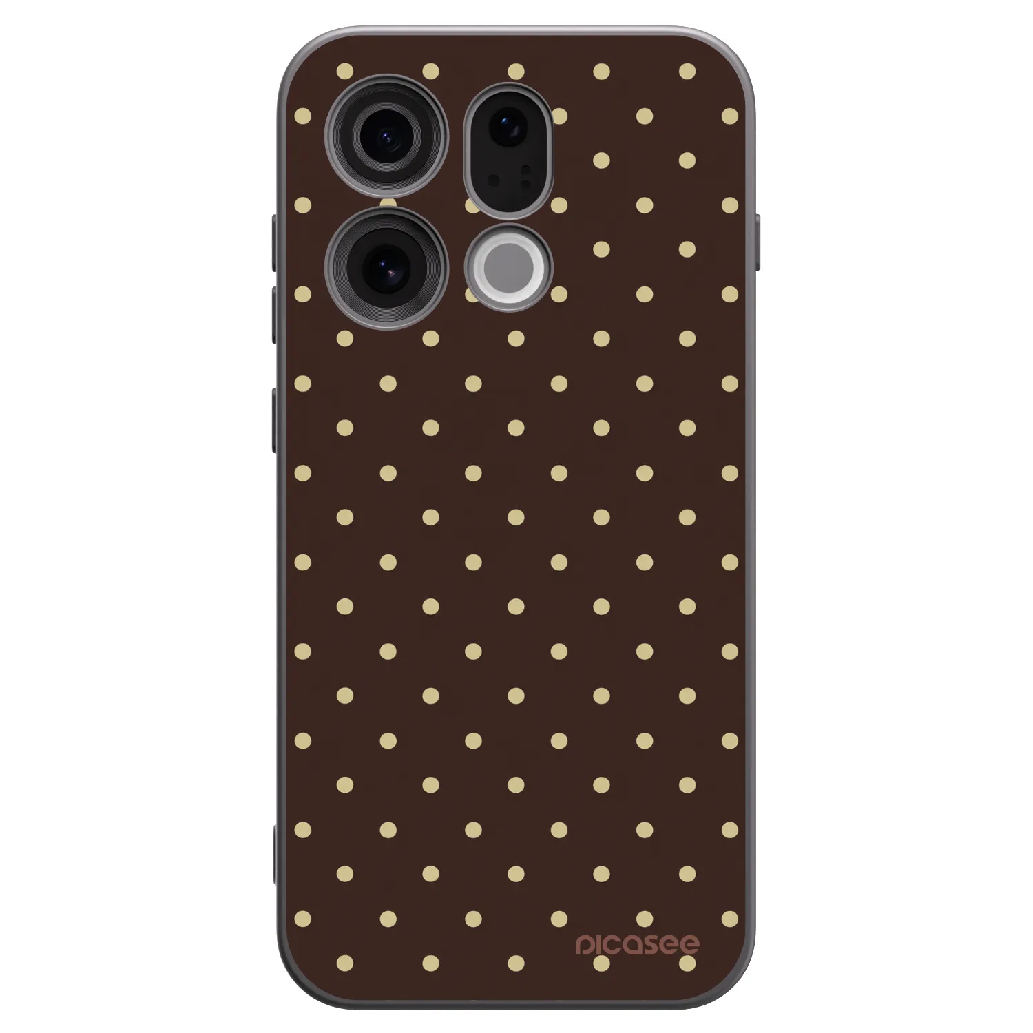 Picasee fekete szilikon tok az alábbi mobiltelefonokra OPPO Find X9 - Vanilla Dots & Chocolate