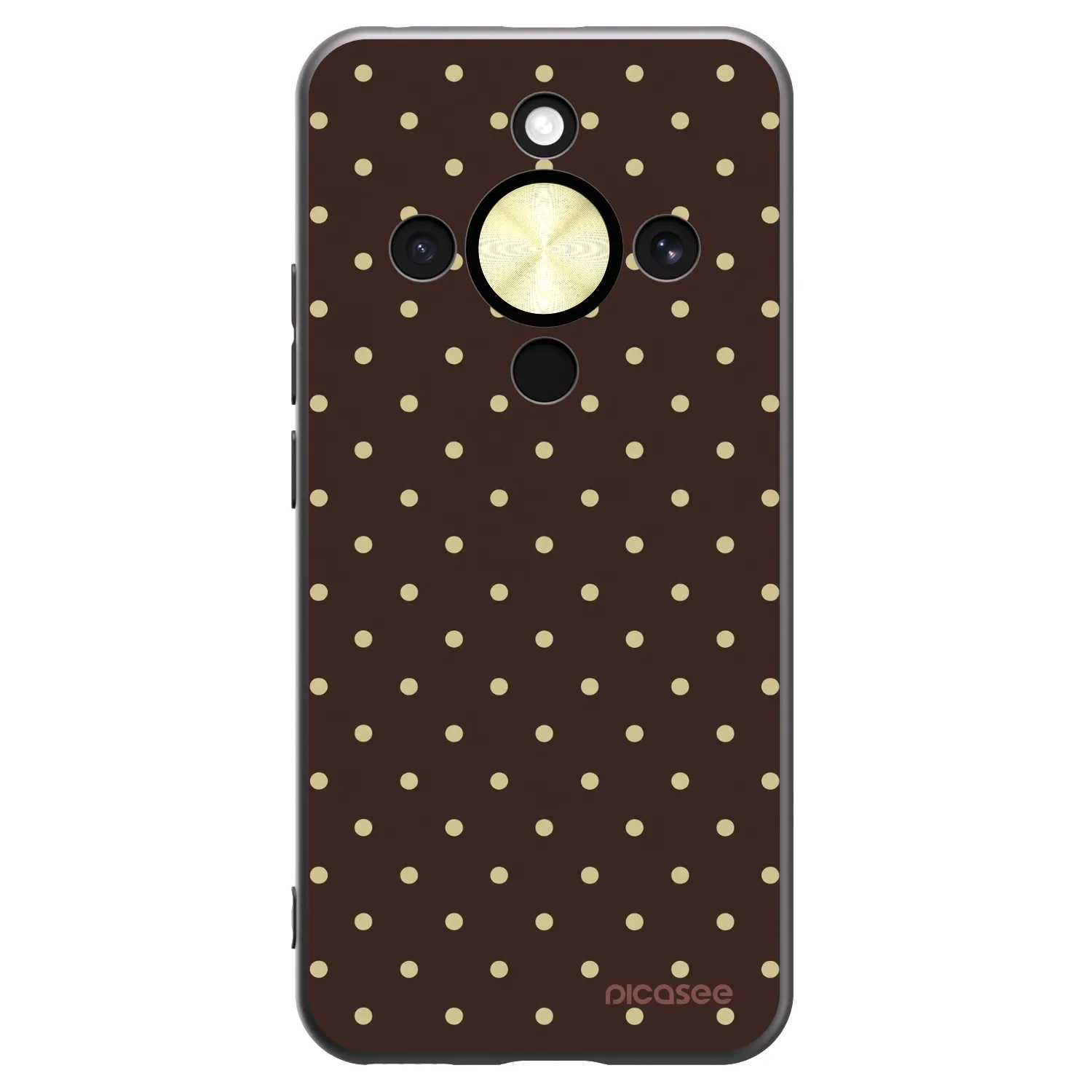 Picasee fekete szilikon tok az alábbi mobiltelefonokra Honor Magic8 Lite 5G - Vanilla Dots & Chocolate