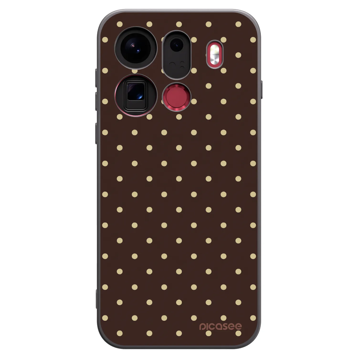 Picasee fekete szilikon tok az alábbi mobiltelefonokra OPPO Find X9 Pro - Vanilla Dots & Chocolate