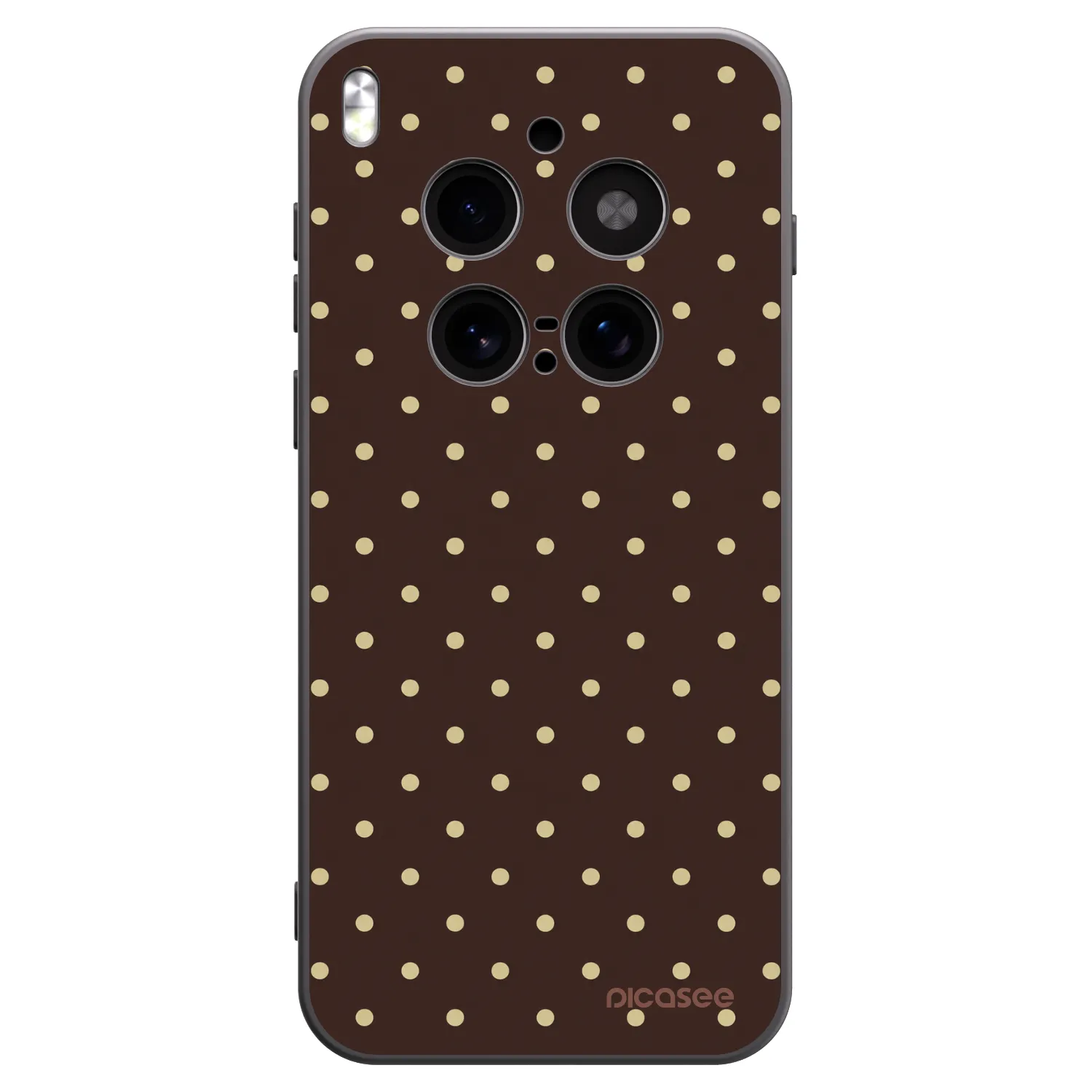 Picasee fekete szilikon tok az alábbi mobiltelefonokra Vivo X300 Pro - Vanilla Dots & Chocolate
