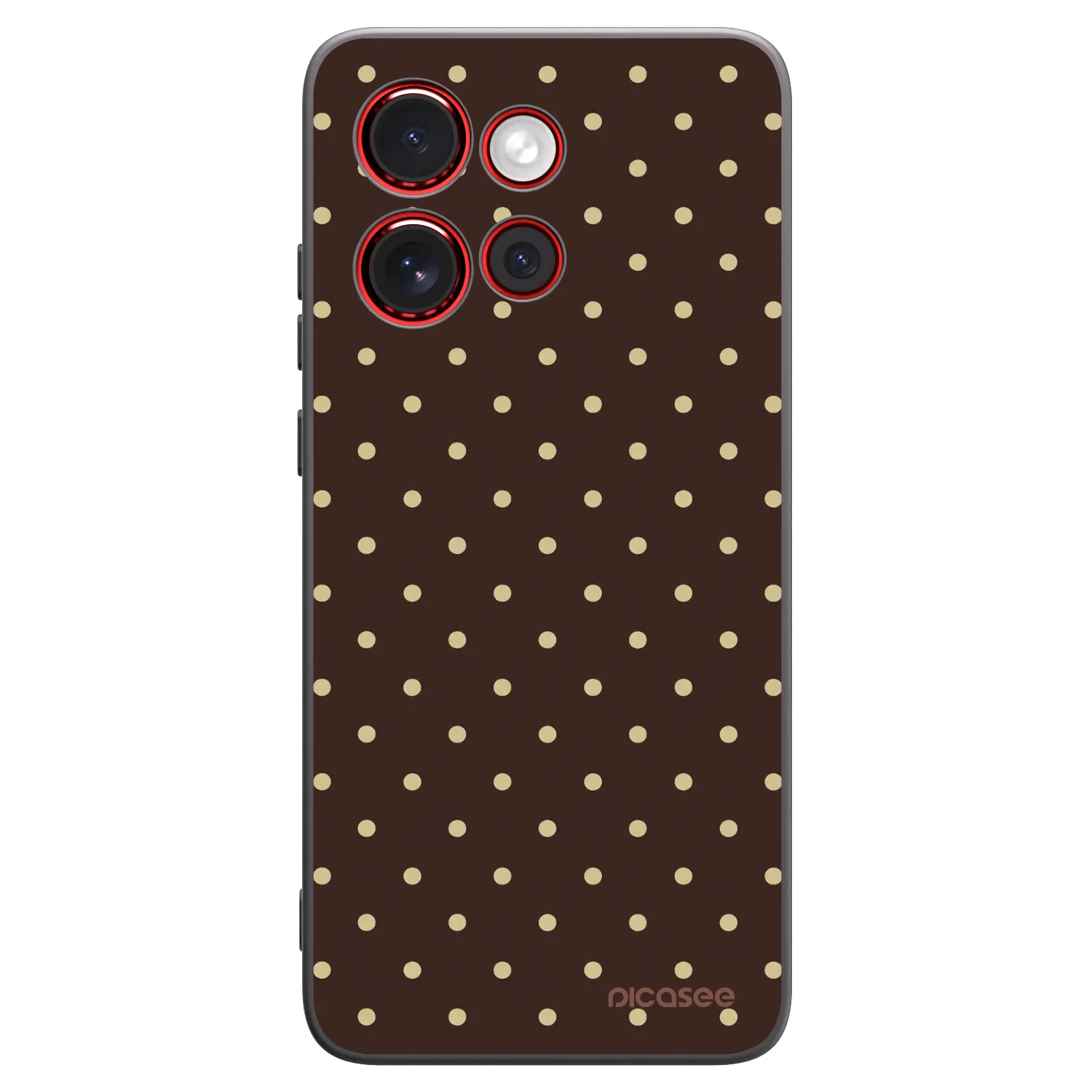 Picasee fekete szilikon tok az alábbi mobiltelefonokra Motorola Edge 60 Neo 5G - Vanilla Dots & Chocolate