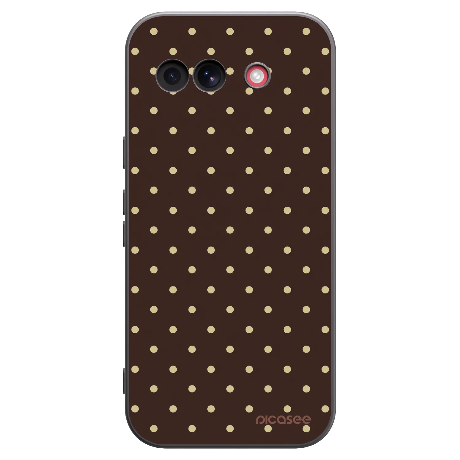 Picasee fekete szilikon tok az alábbi mobiltelefonokra Google Pixel 10a - Vanilla Dots & Chocolate