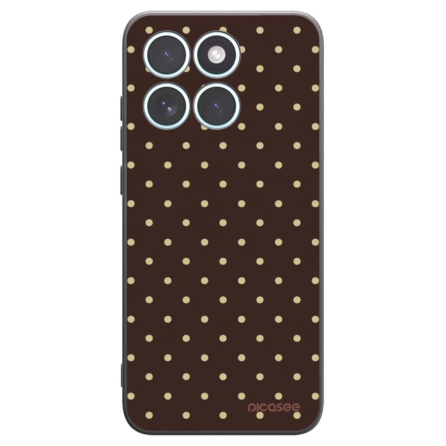 Picasee fekete szilikon tok az alábbi mobiltelefonokra Motorola Edge 70 Fusion - Vanilla Dots & Chocolate