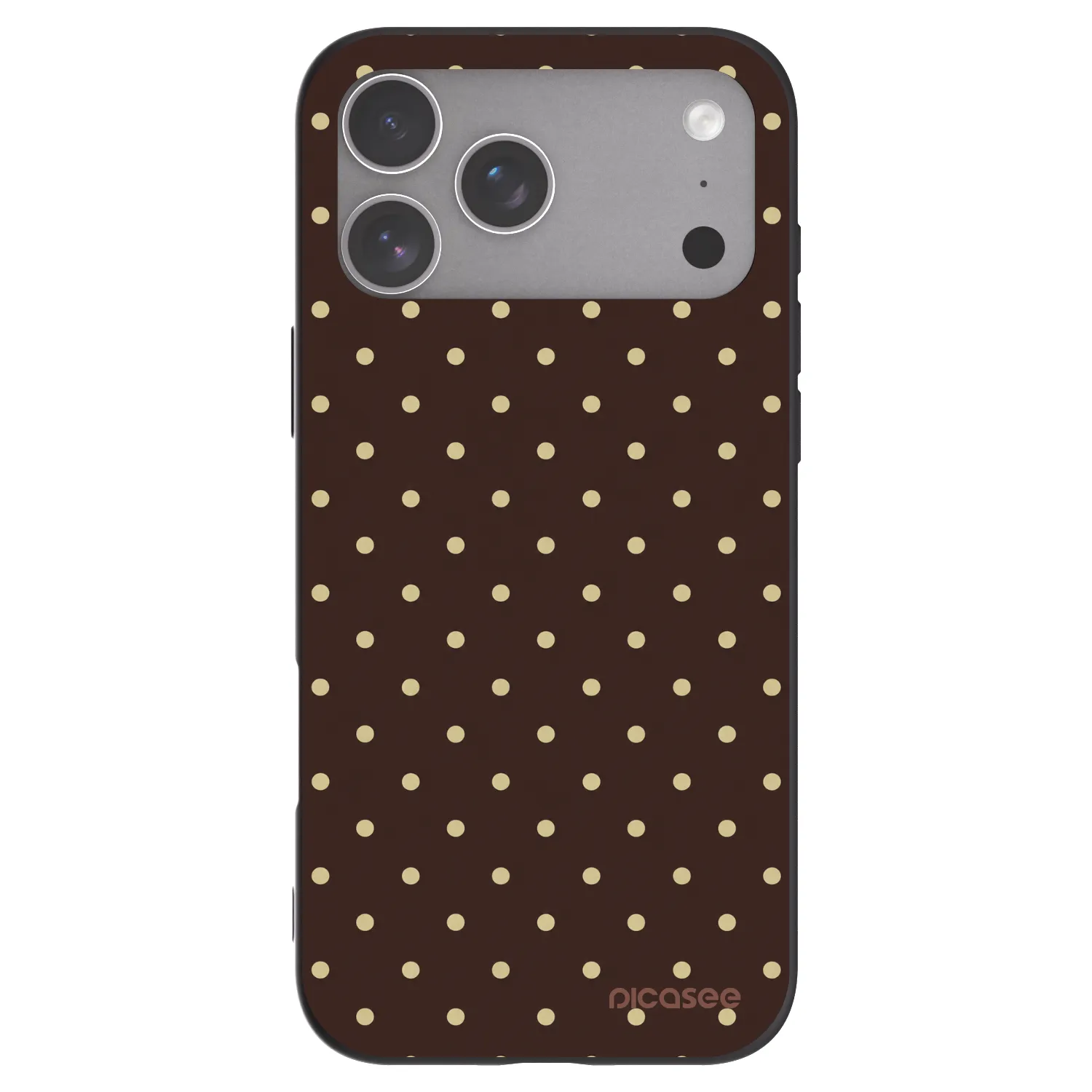 Picasee fekete szilikon tok az alábbi mobiltelefonokra Apple iPhone 18 Pro Max - Vanilla Dots & Chocolate