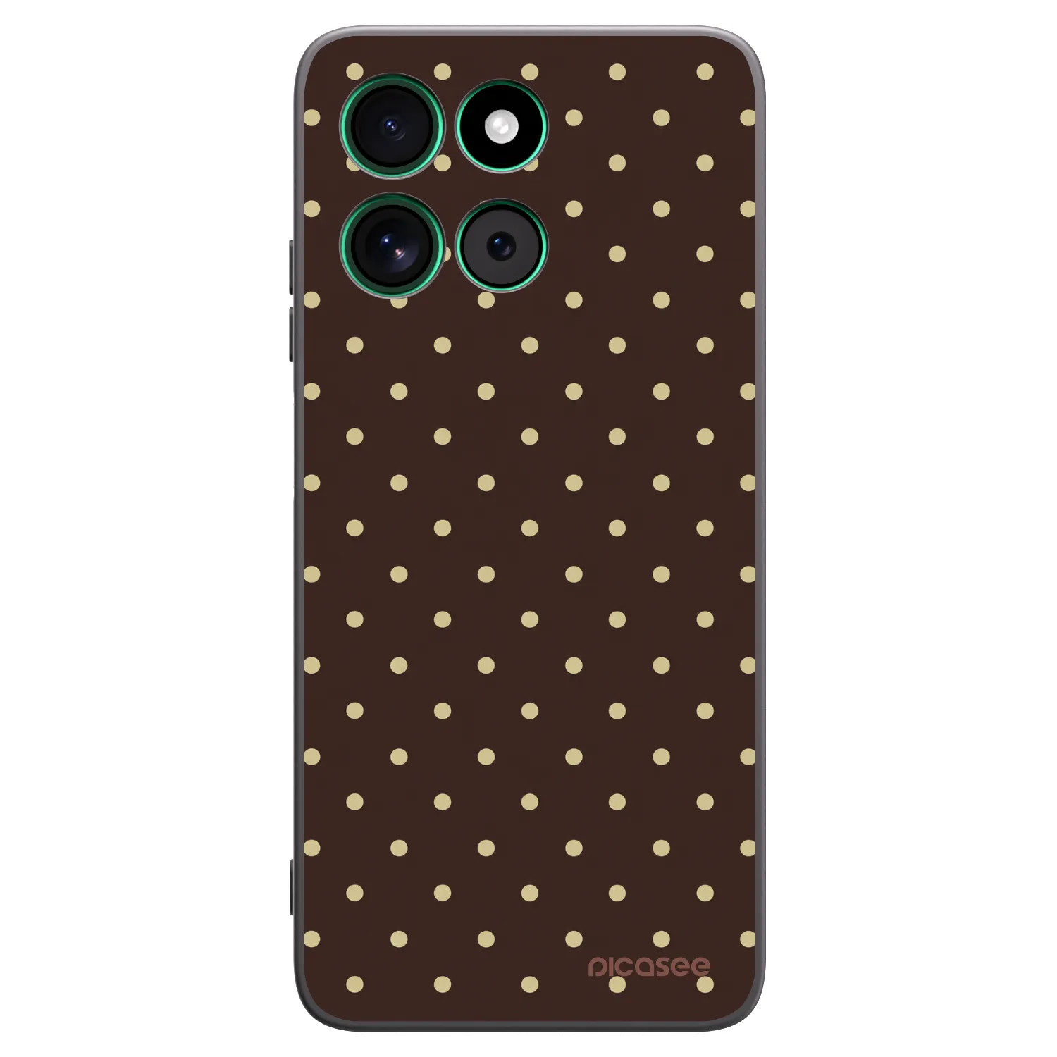 Picasee fekete szilikon tok az alábbi mobiltelefonokra Motorola Moto G57 Power - Vanilla Dots & Chocolate