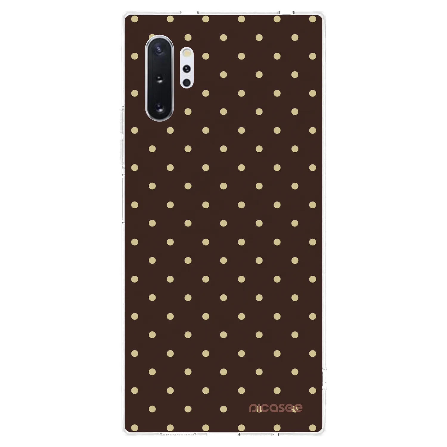 Picasee átlátszó szilikon tok az alábbi mobiltelefonokra Samsung Galaxy Note 10+ N975F - Vanilla Dots & Chocolate