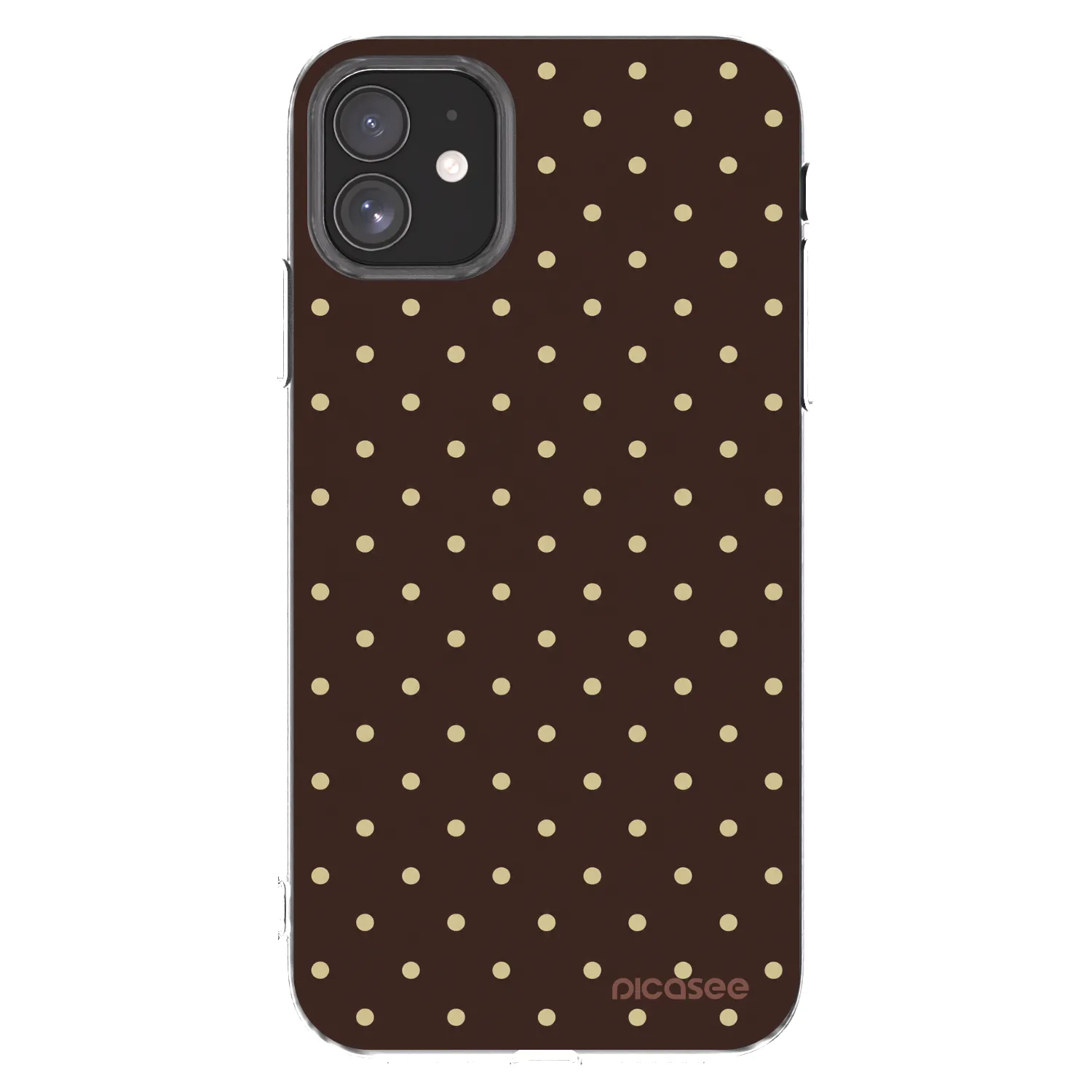 Picasee átlátszó szilikon tok az alábbi mobiltelefonokra Apple iPhone 11 - Vanilla Dots & Chocolate