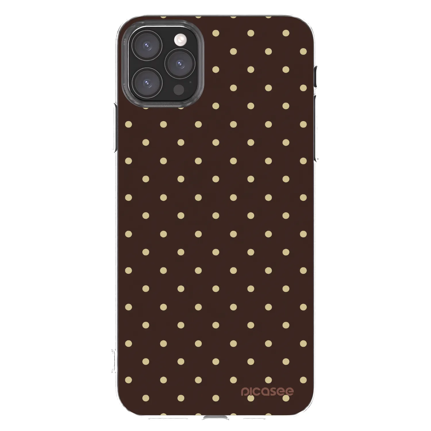 Picasee átlátszó szilikon tok az alábbi mobiltelefonokra Apple iPhone 11 Pro Max - Vanilla Dots & Chocolate