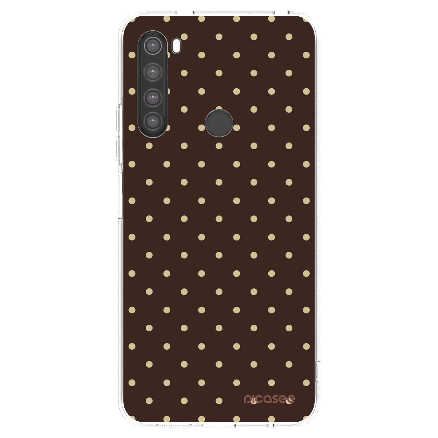Picasee átlátszó szilikon tok az alábbi mobiltelefonokra Xiaomi Redmi Note 8 - Vanilla Dots & Chocolate
