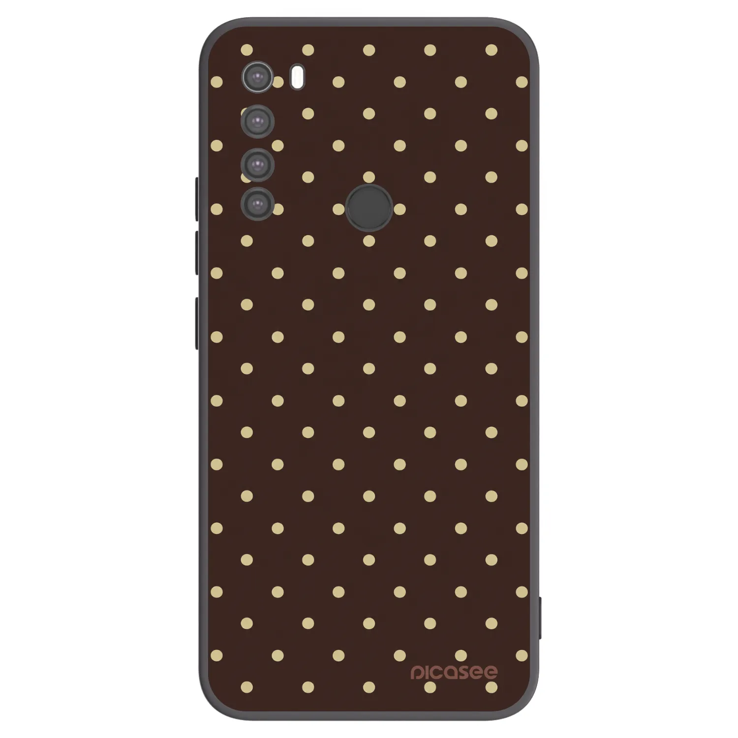 Picasee fekete szilikon tok az alábbi mobiltelefonokra Xiaomi Redmi Note 8 - Vanilla Dots & Chocolate