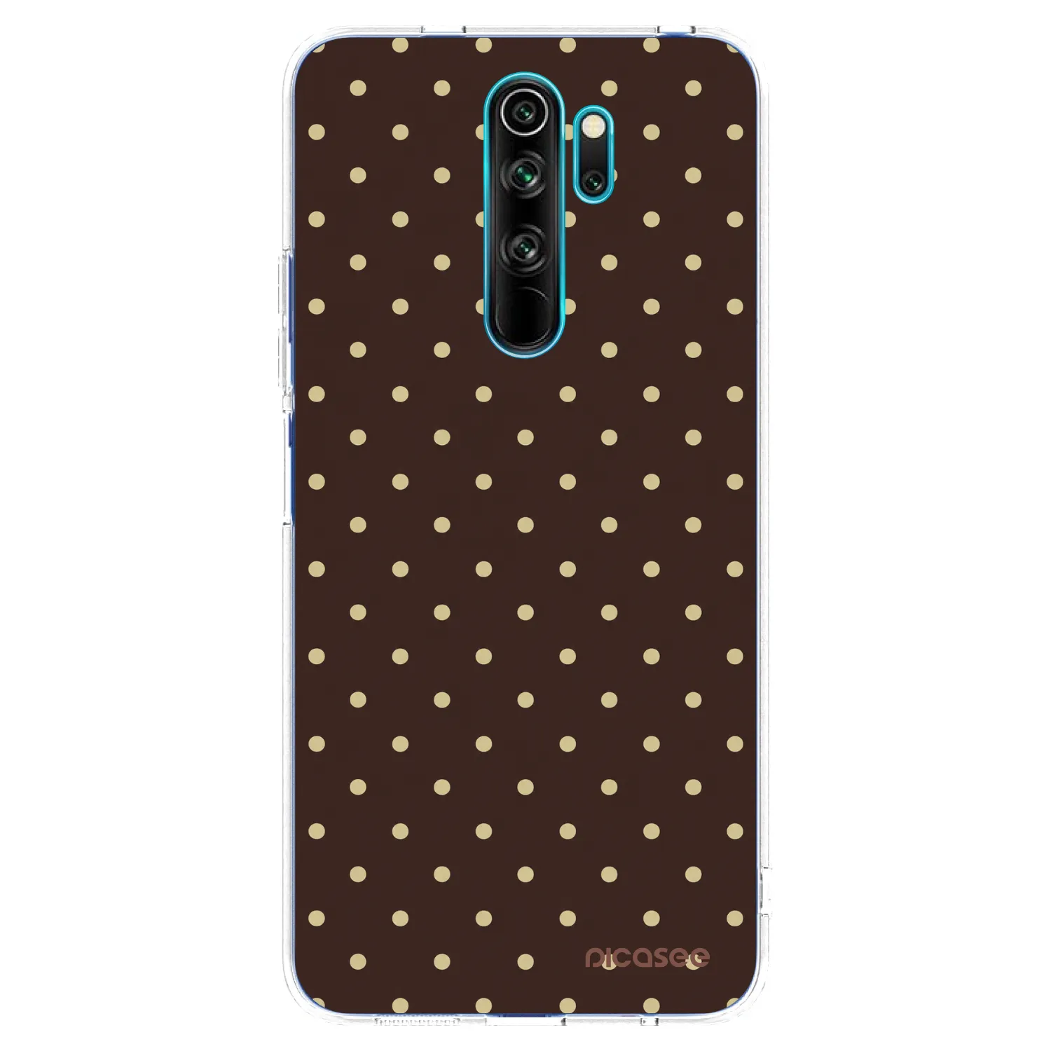 Picasee átlátszó szilikon tok az alábbi mobiltelefonokra Xiaomi Redmi Note 8 Pro - Vanilla Dots & Chocolate