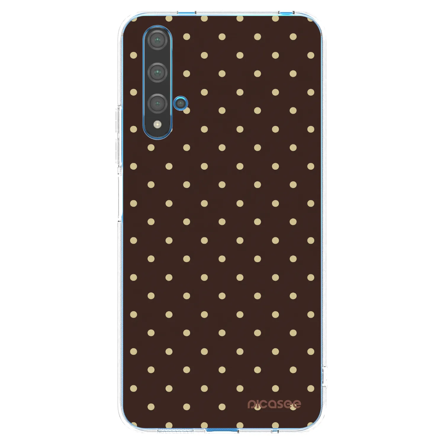 Picasee átlátszó szilikon tok az alábbi mobiltelefonokra Huawei Nova 5T - Vanilla Dots & Chocolate