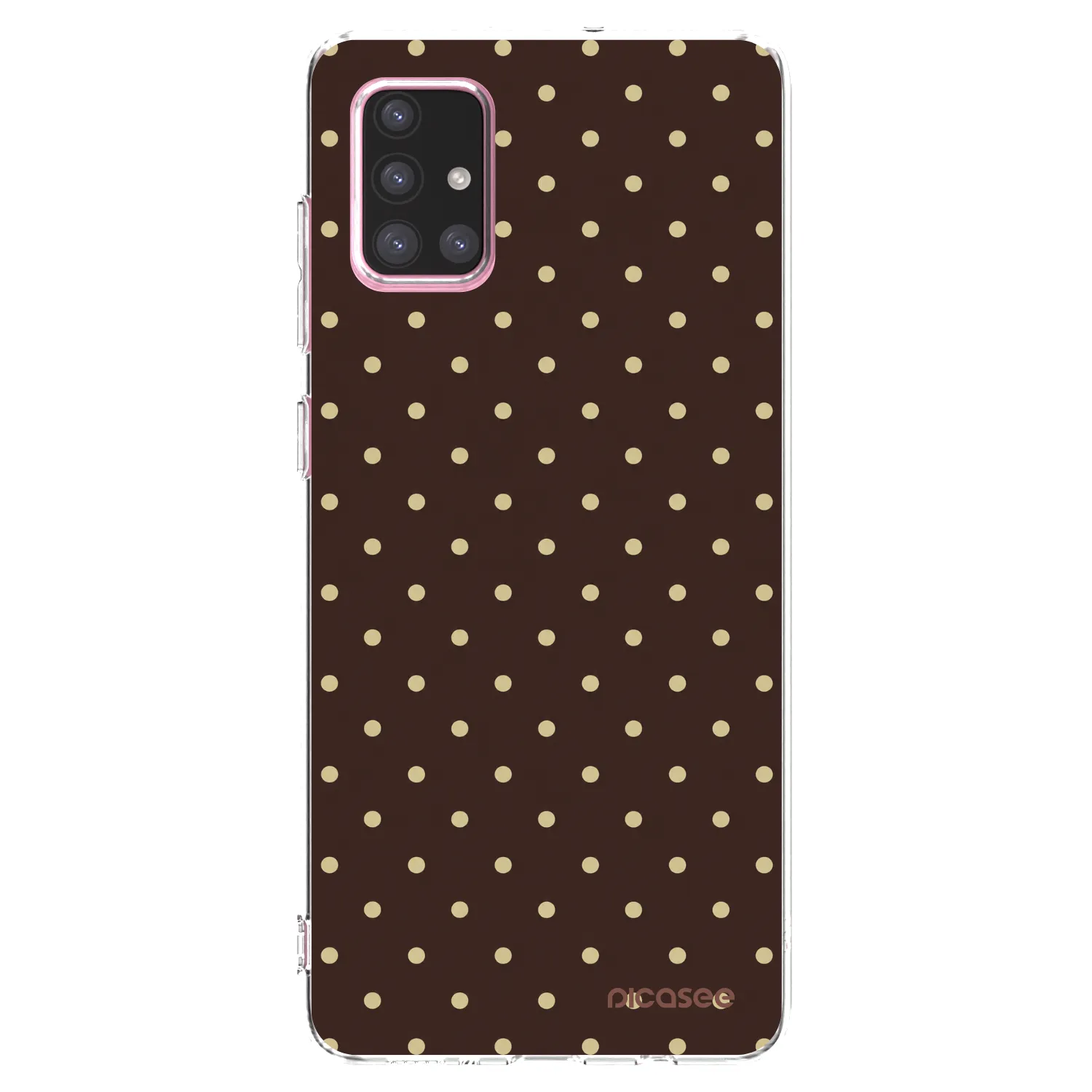 Picasee átlátszó szilikon tok az alábbi mobiltelefonokra Samsung Galaxy A71 A715F - Vanilla Dots & Chocolate