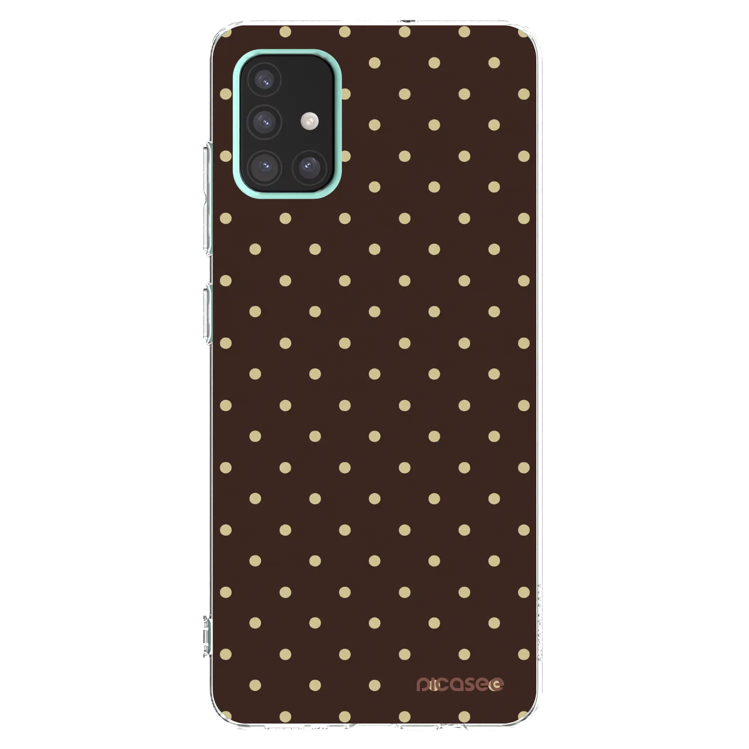 Picasee átlátszó szilikon tok az alábbi mobiltelefonokra Samsung Galaxy A51 A515F - Vanilla Dots & Chocolate