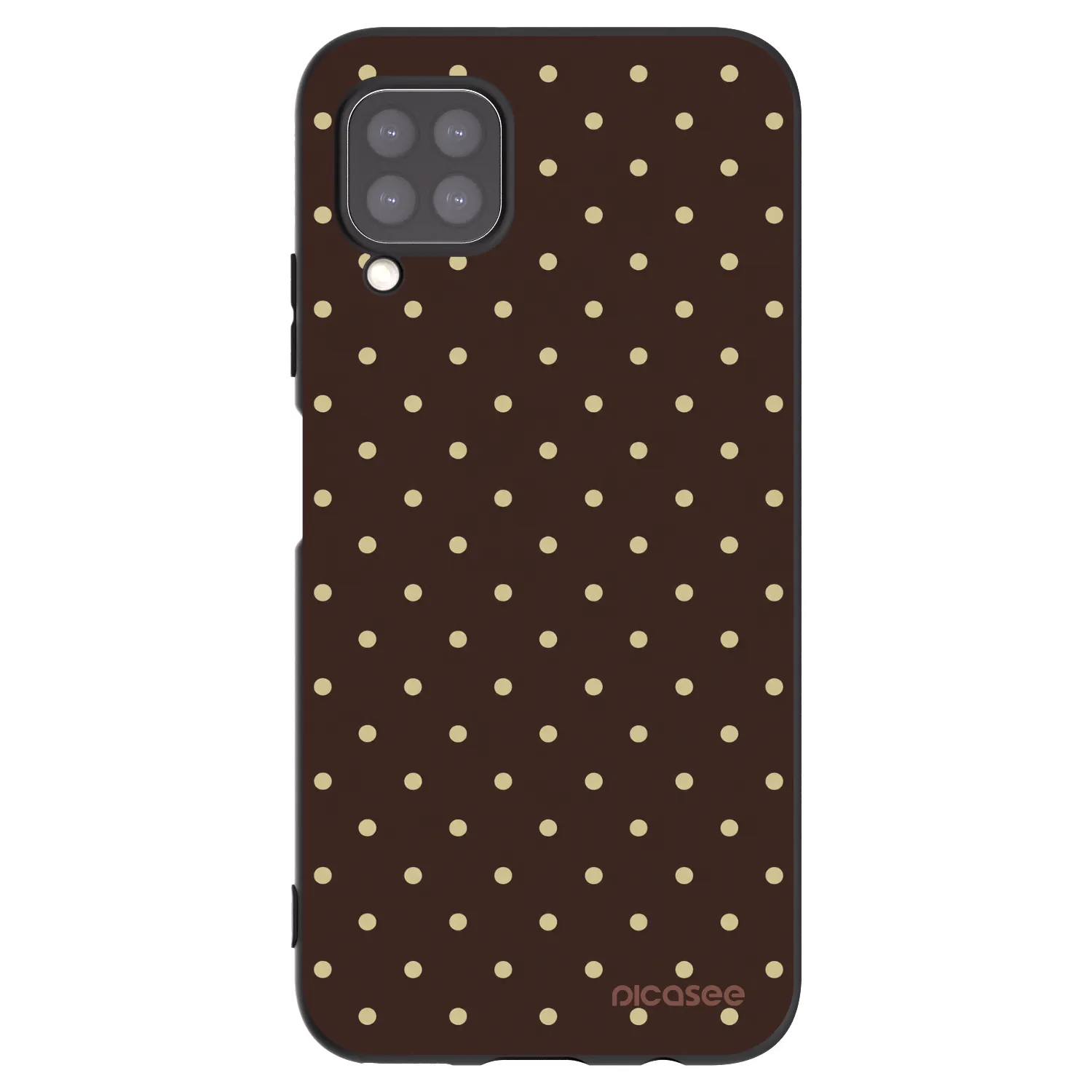 Picasee fekete szilikon tok az alábbi mobiltelefonokra Huawei P40 Lite - Vanilla Dots & Chocolate