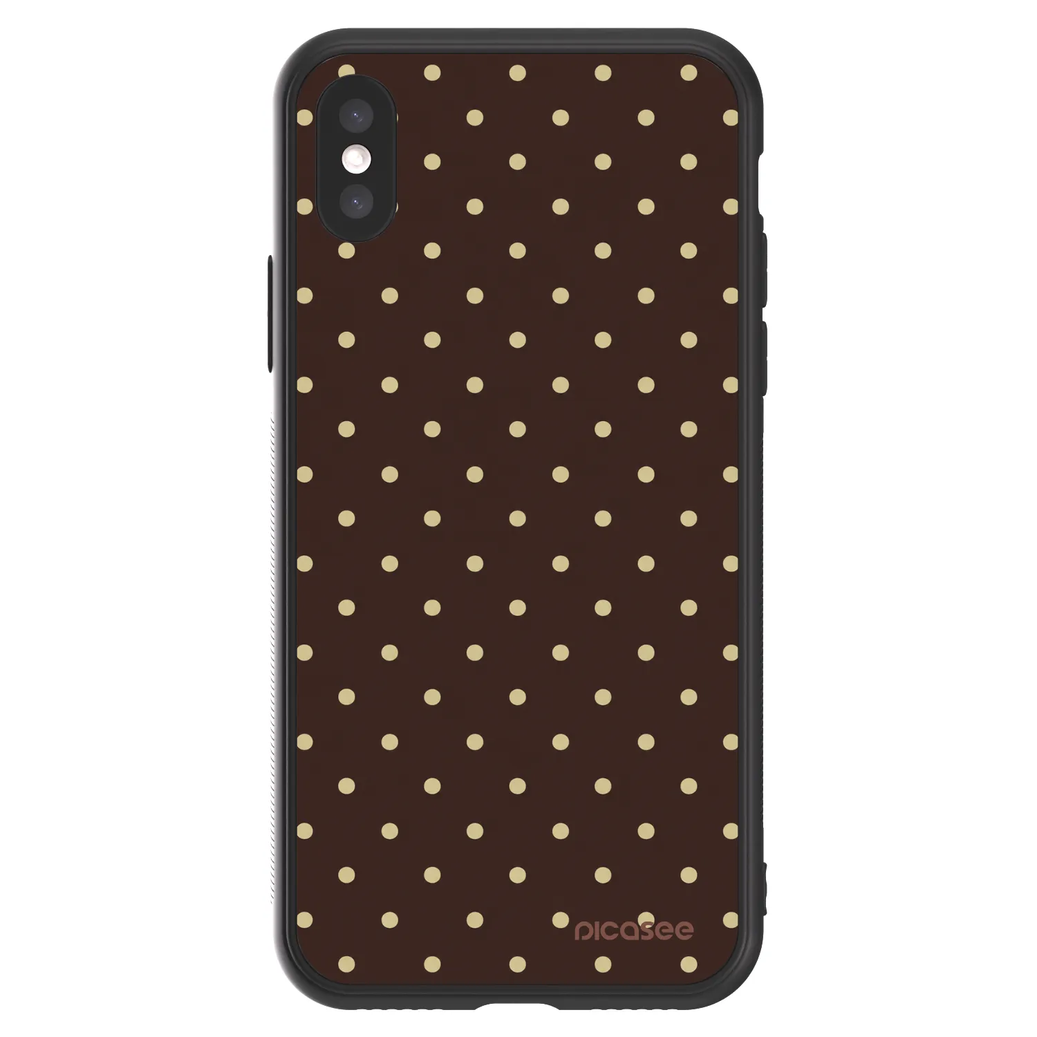 Picasee ULTIMATE CASE Apple iPhone X/XS - készülékre - Vanilla Dots & Chocolate