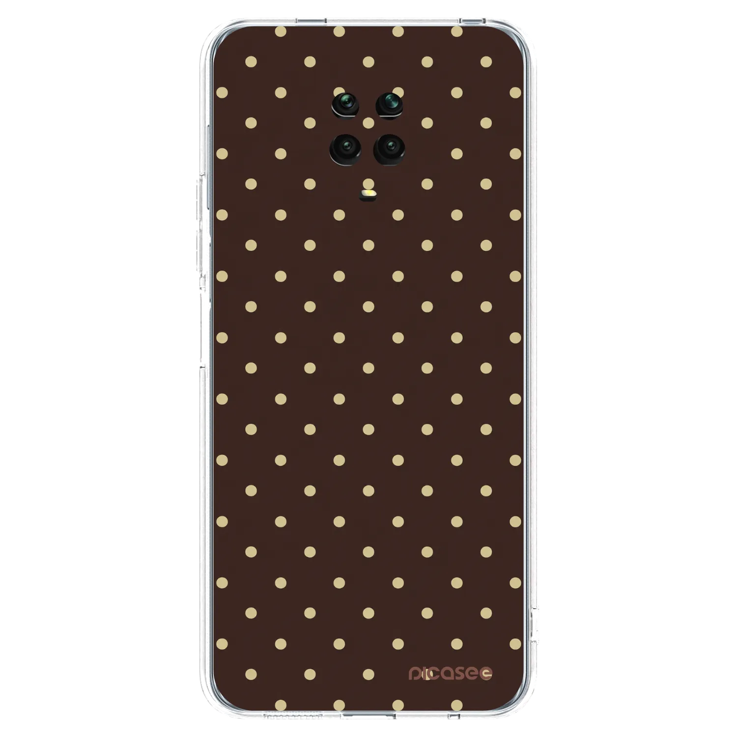 Picasee átlátszó szilikon tok az alábbi mobiltelefonokra Xiaomi Redmi Note 9S - Vanilla Dots & Chocolate