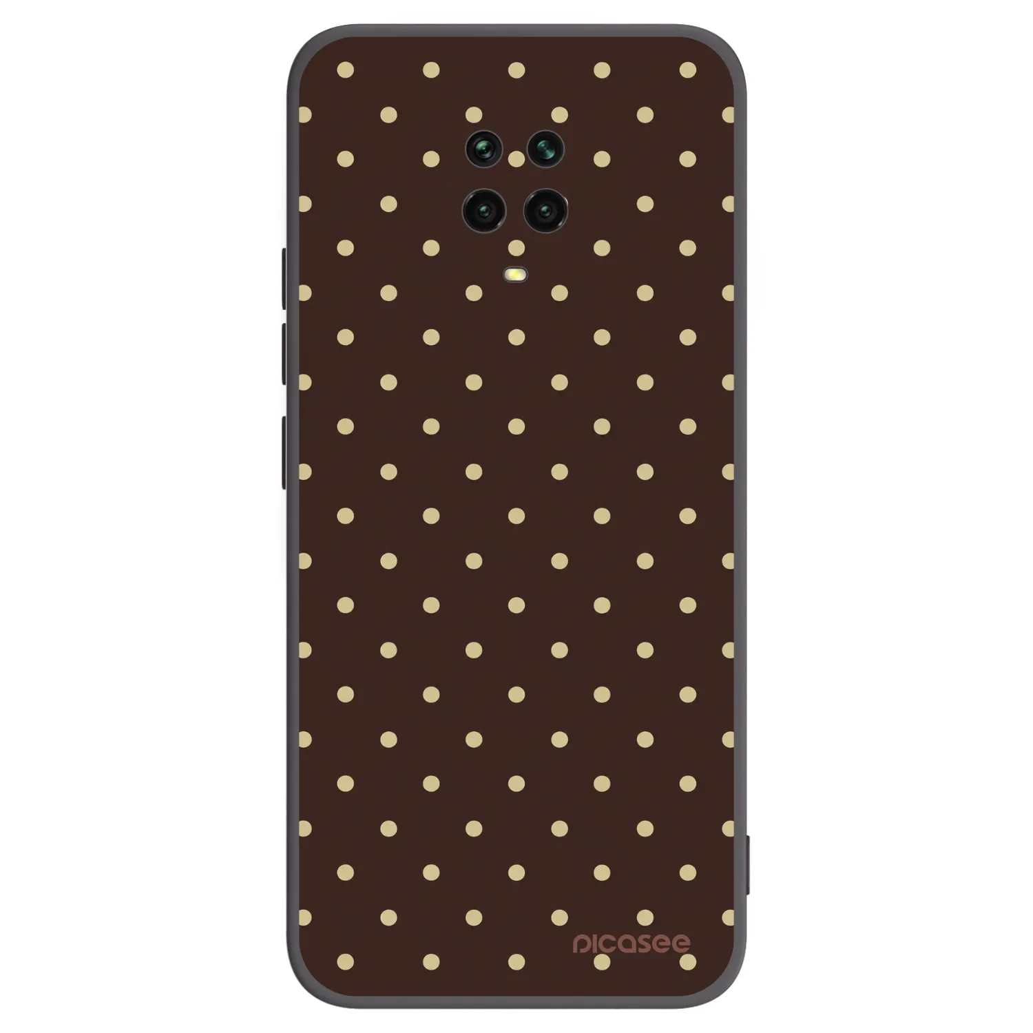 Picasee fekete szilikon tok az alábbi mobiltelefonokra Xiaomi Redmi Note 9S - Vanilla Dots & Chocolate