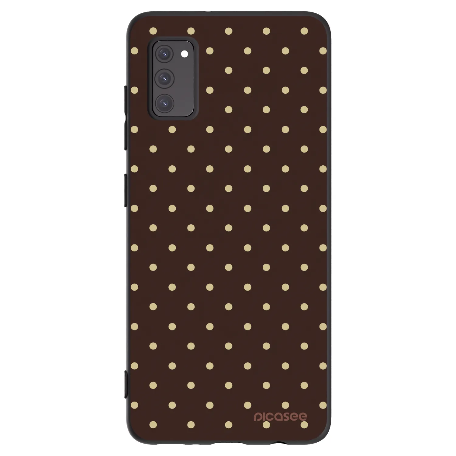Picasee fekete szilikon tok az alábbi mobiltelefonokra Samsung Galaxy A41 A415F - Vanilla Dots & Chocolate