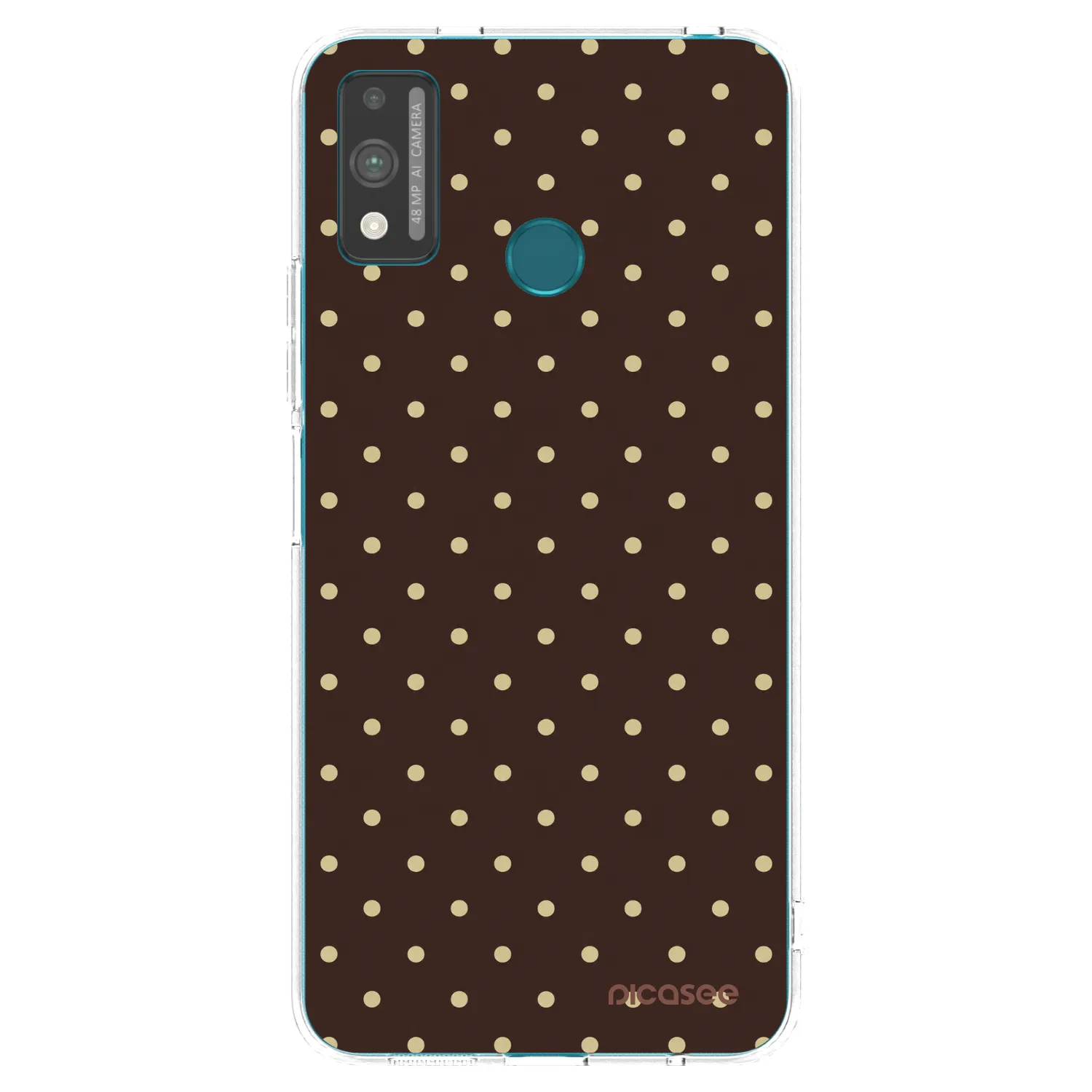 Picasee átlátszó szilikon tok az alábbi mobiltelefonokra Honor 9X Lite - Vanilla Dots & Chocolate
