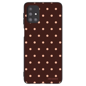 Tok az alábbi mobiltelefonokra Samsung Galaxy M31s - Peach Dots & Chocolate