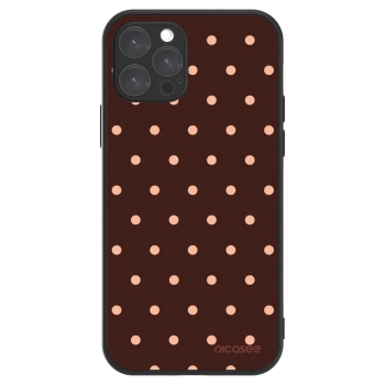 Picasee ULTIMATE CASE Apple iPhone 12 Pro - készülékre - Peach Dots & Chocolate