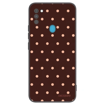 Tok az alábbi mobiltelefonokra Samsung Galaxy M11 - Peach Dots & Chocolate