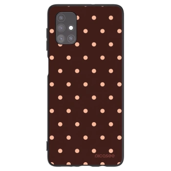 Tok az alábbi mobiltelefonokra Samsung Galaxy M51 M515F - Peach Dots & Chocolate