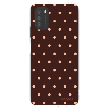 Picasee átlátszó szilikon tok az alábbi mobiltelefonokra Xiaomi Poco M3 - Peach Dots & Chocolate