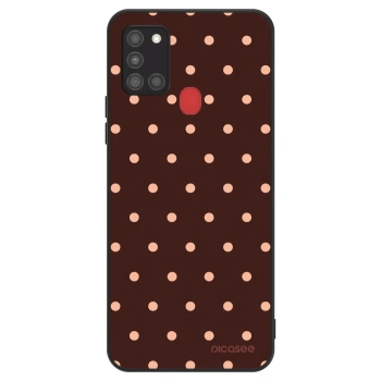 Szilikon tok erre a típusra Samsung Galaxy A21s - Peach Dots & Chocolate