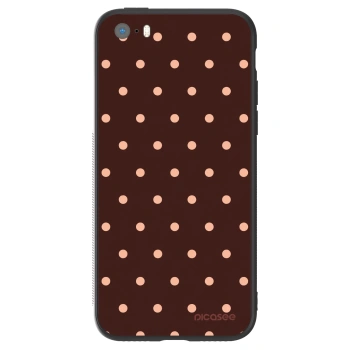 Szilikon tok erre a típusra Apple iPhone 5/5S/SE - Peach Dots & Chocolate