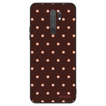 Szilikon tok erre a típusra Xiaomi Redmi 9 - Peach Dots & Chocolate