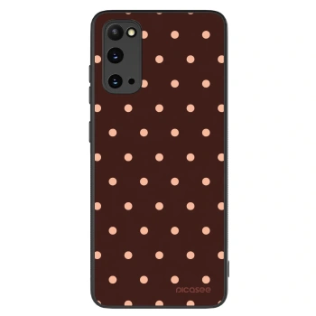 Szilikon tok erre a típusra Samsung Galaxy S20 G980F - Peach Dots & Chocolate