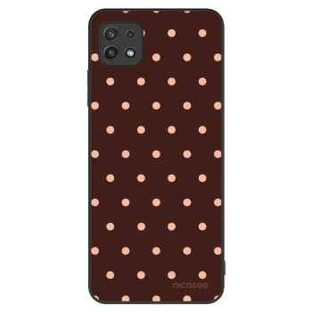 Szilikon tok erre a típusra Samsung Galaxy A22 A226B 5G - Peach Dots & Chocolate