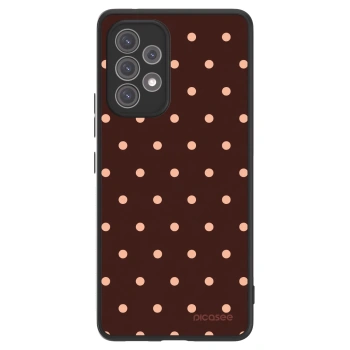 Picasee ULTIMATE CASE Samsung Galaxy A52s 5G A528B - készülékre - Peach Dots & Chocolate