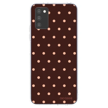 Tok az alábbi mobiltelefonokra Samsung Galaxy A03s A037G - Peach Dots & Chocolate