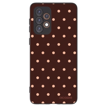 Picasee fekete szilikon tok az alábbi mobiltelefonokra Samsung Galaxy A33 5G A336 - Peach Dots & Chocolate
