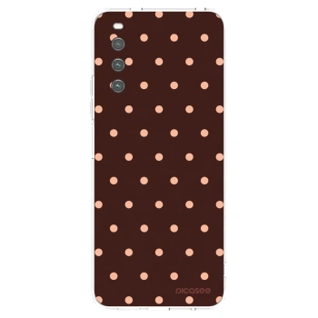 Tok az alábbi mobiltelefonokra Sony Xperia 10 IV 5G - Peach Dots & Chocolate