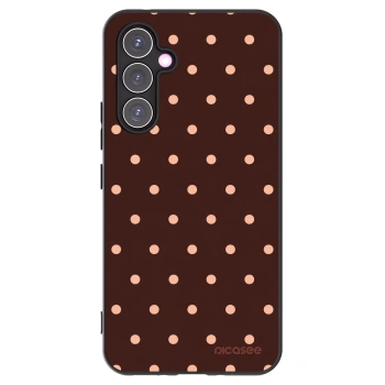 Picasee fekete szilikon tok az alábbi mobiltelefonokra Samsung Galaxy A54 5G A546B - Peach Dots & Chocolate
