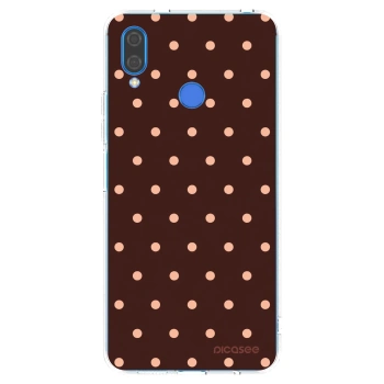 Picasee átlátszó szilikon tok az alábbi mobiltelefonokra Huawei Nova 3i - Peach Dots & Chocolate