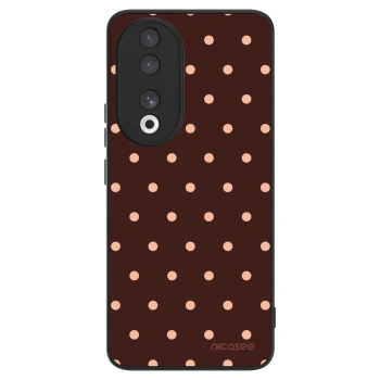 Szilikon tok erre a típusra Honor 90 5G - Peach Dots & Chocolate