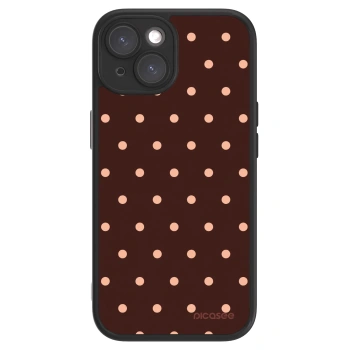 Picasee ULTIMATE CASE Apple iPhone 15 - készülékre - Peach Dots & Chocolate