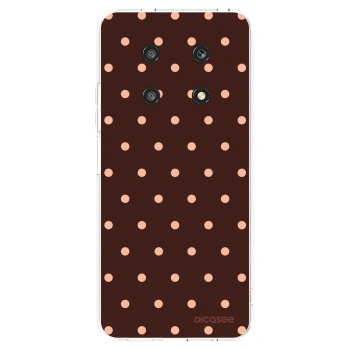 Picasee átlátszó szilikon tok az alábbi mobiltelefonokra Honor Magic4 Lite 5G - Peach Dots & Chocolate