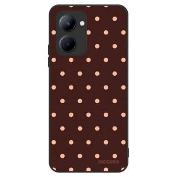 Szilikon tok erre a típusra Realme C33 (2023) - Peach Dots & Chocolate