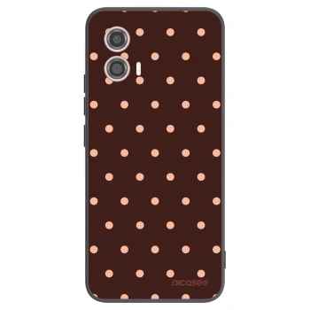 Tok az alábbi mobiltelefonokra Motorola Moto G53 5G - Peach Dots & Chocolate