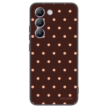 Picasee fekete szilikon tok az alábbi mobiltelefonokra Vivo V40 SE 5G - Peach Dots & Chocolate