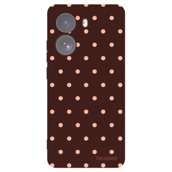 Picasee fekete szilikon tok az alábbi mobiltelefonokra Xiaomi Poco X7 - Peach Dots & Chocolate
