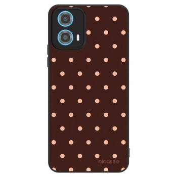 Szilikon tok erre a típusra Motorola Moto G34 5G - Peach Dots & Chocolate