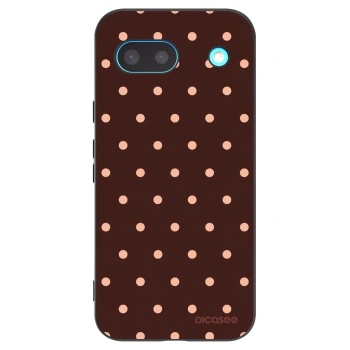 Picasee fekete szilikon tok az alábbi mobiltelefonokra Google Pixel 8a - Peach Dots & Chocolate