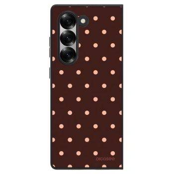 Szilikon tok erre a típusra Samsung Galaxy Z Fold6 5G - Peach Dots & Chocolate